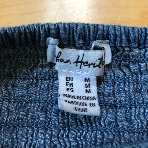 Stretchy Crop Jean Top - Picture 2 of 3